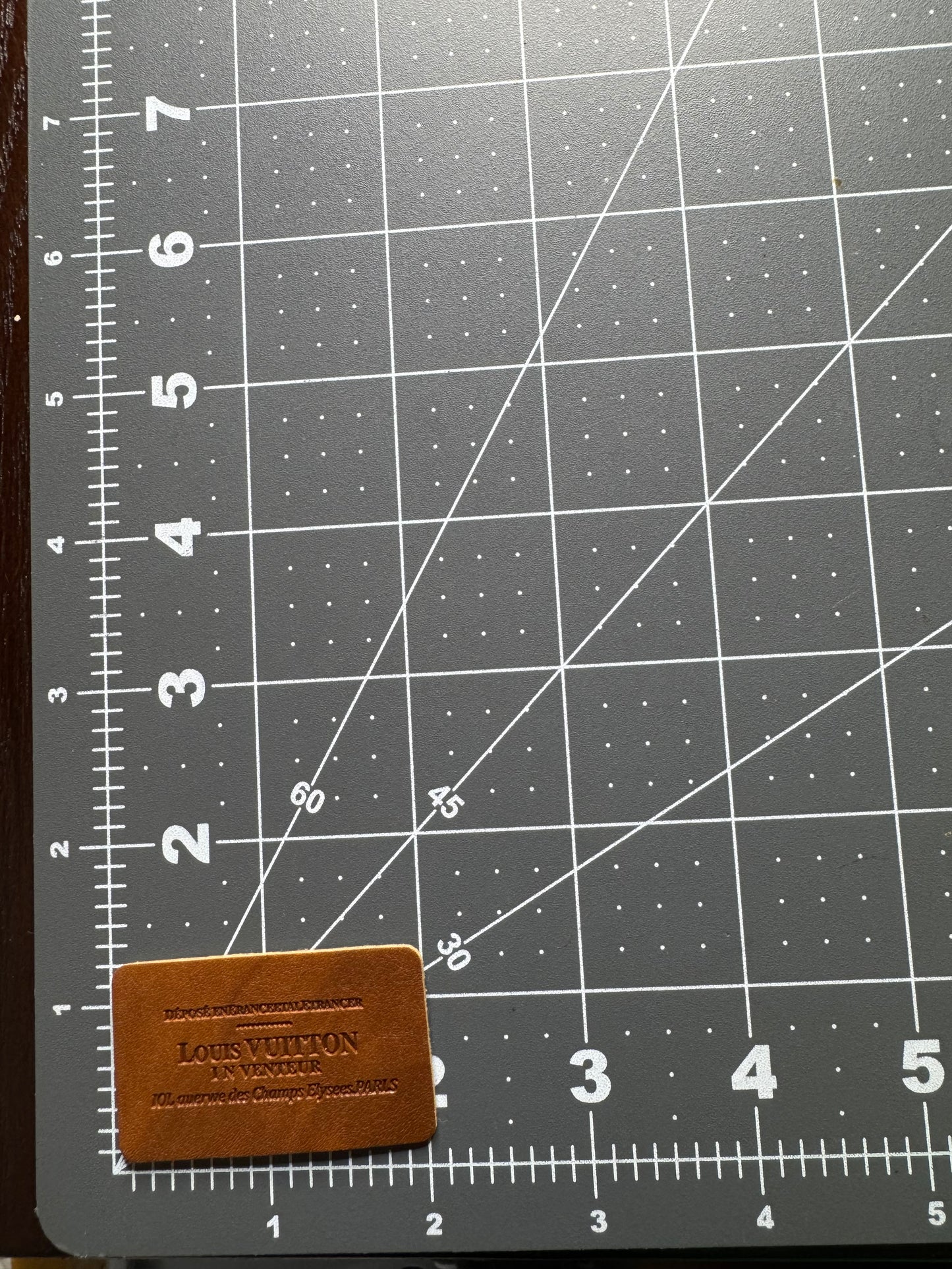 Leather LV tags
