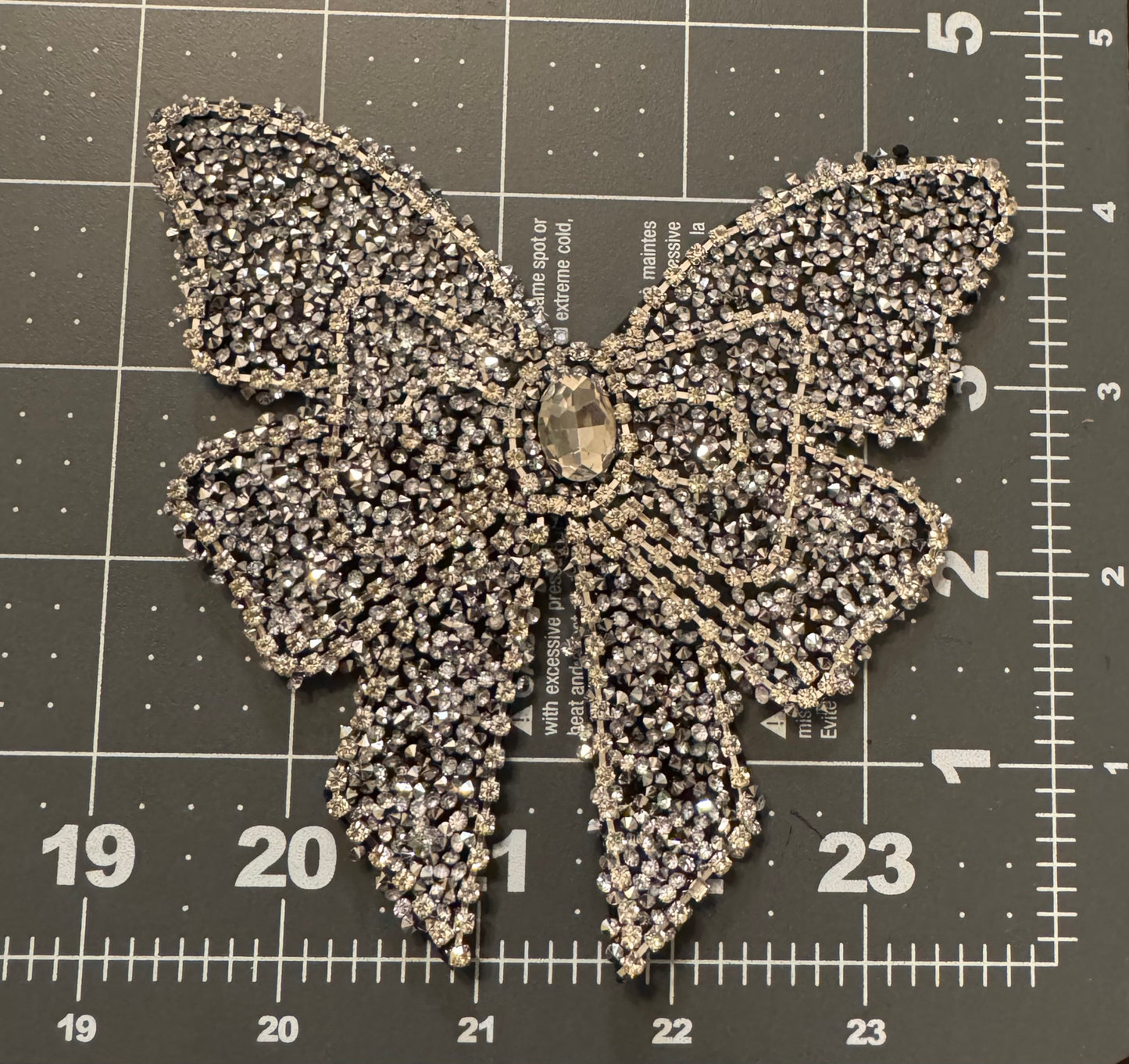 Rhinestone bow patch