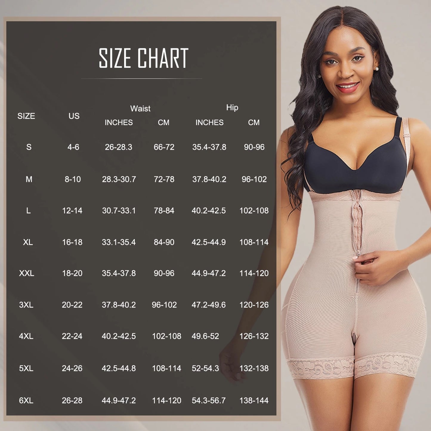 Firm Compression Two Plastic Bones Straps Full Body Shaper Butt Lifter - Nature's Finest Herbs