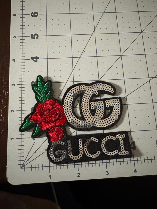 Designer Patches W/ flower