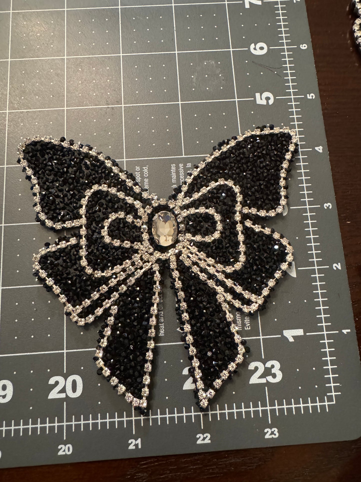 Rhinestone bow patch
