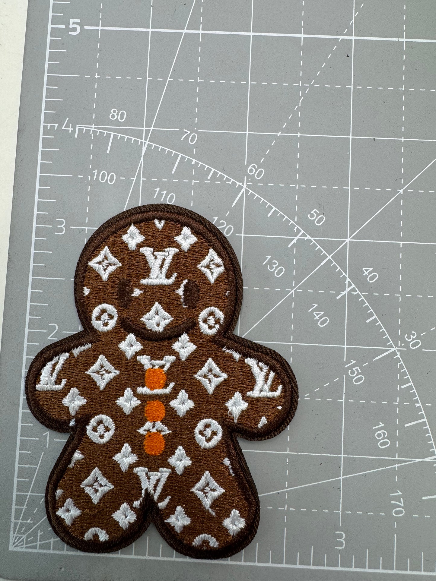LV iron on patch