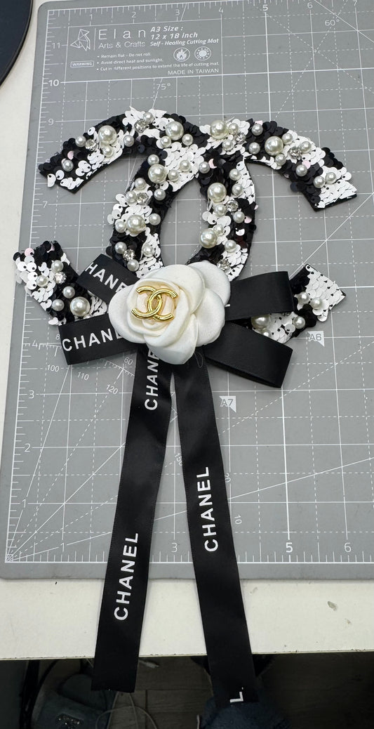 CC patch ribbon w/ bow