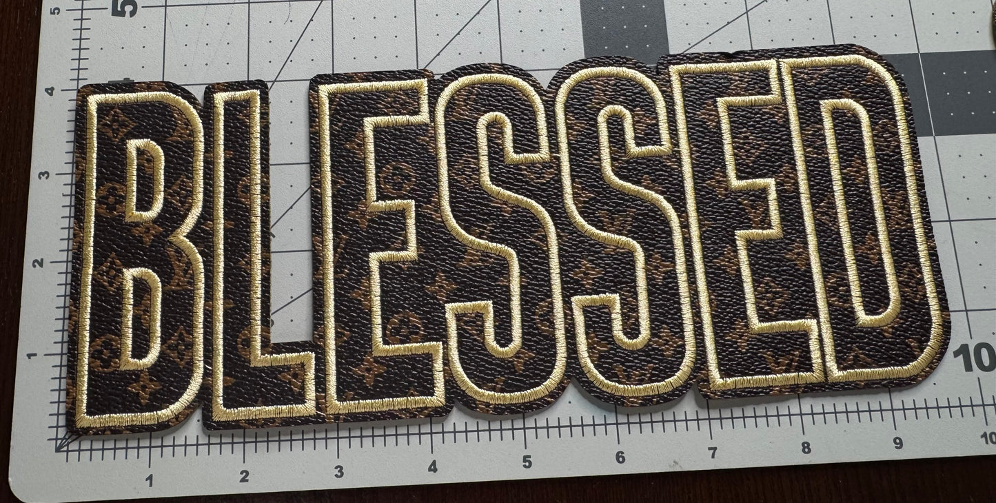 Brown LV Blessed patch (10 inches )